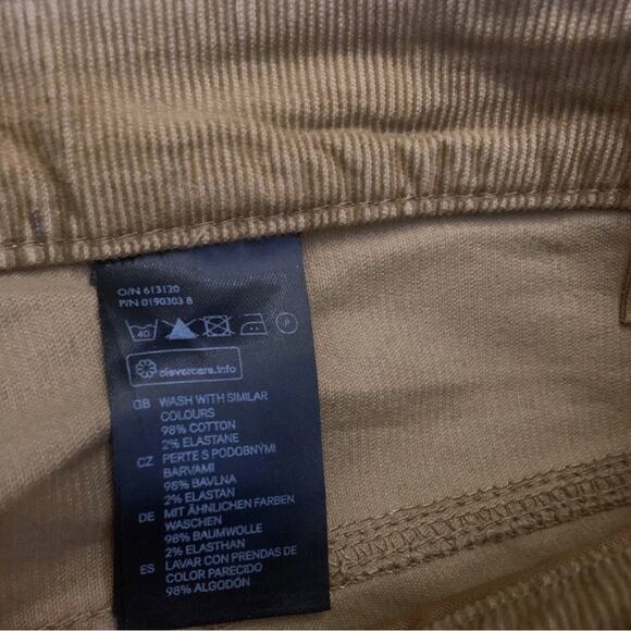 H&M Tan Corduroy Pants Size 10 Beige Fall Winter - Picture 5 of 9